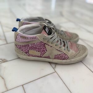 Golden Goose Pink Glitter Midstar Size 36
